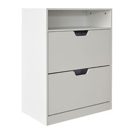 Взуттєва шафа Relaxdays з відкидною дверцями та відкритою полицею