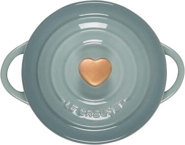 Міні-кокот Le Creuset, кераміка, 237 мл, з ручкою 'Морська сіль' з золотим серцем