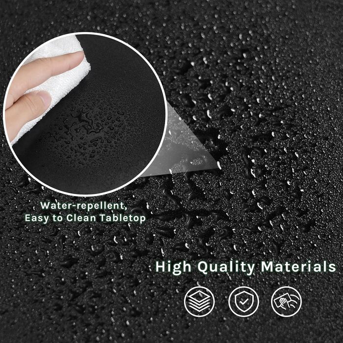 WOLTU Столик барний, кухонний, вітальні, їдальні з 1 шухлядою, 3 полицями, віноградником, чорний 100x50x100 см