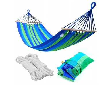 Гамак на стійці ZIDER, багатоколірний, навантаження до 300 кг, 364 x 160 см