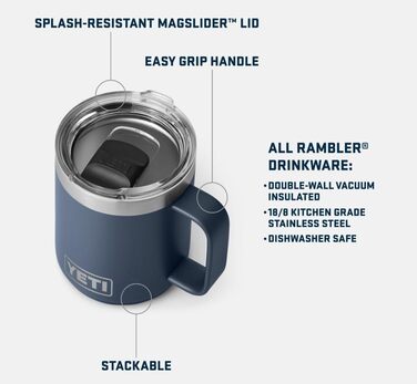 Термокружка YETI Rambler з кришкою MagSlider, Navy, 295 мл