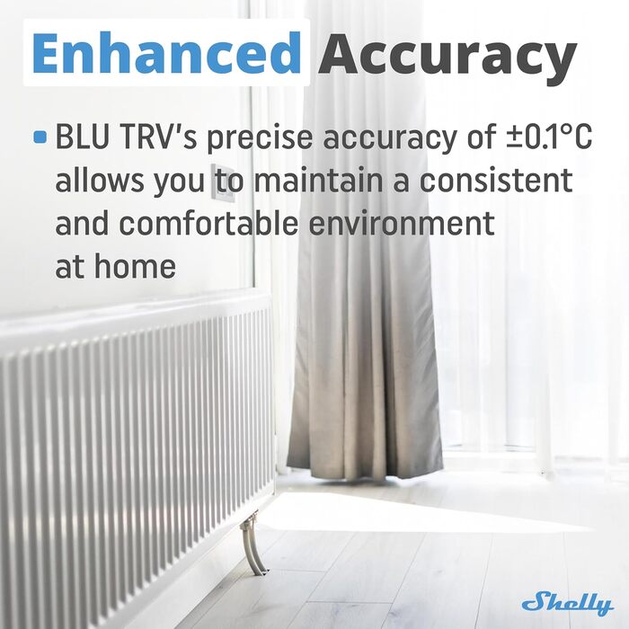 Shelly Blu TRV (2 шт.) + Shelly Blu Gateway Gen3: Розумний терморегулятор Bluetooth/Zigbee, точне регулювання температури, сумісний з Alexa та Google Home