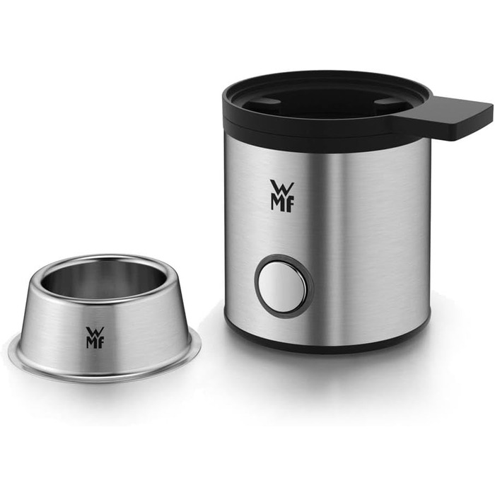 Електричний яйцеварник WMF Stelio, нержавіюча сталь, 1-7 яєць, 380 Вт, регулювання ступенів нагріву, функція підтримання тепла, мірний стакан з викруткою для яєць