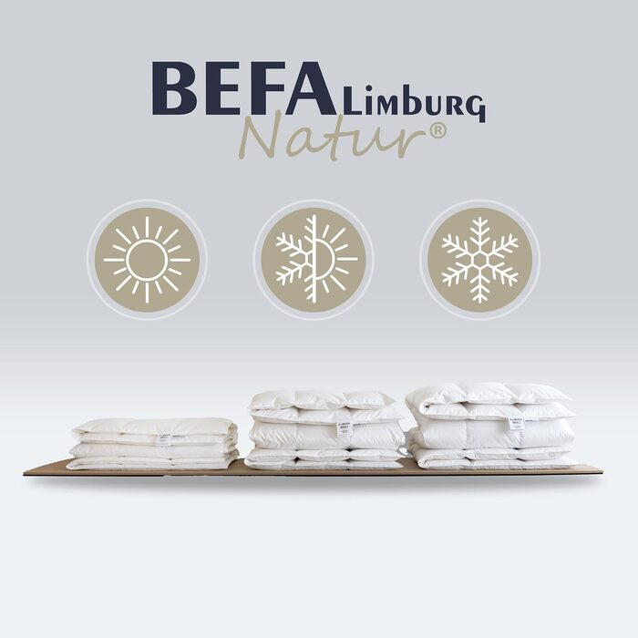 BEFA NATUR пухова ковдра 35x200 см, 560 г, для алергіків, Made in Germany