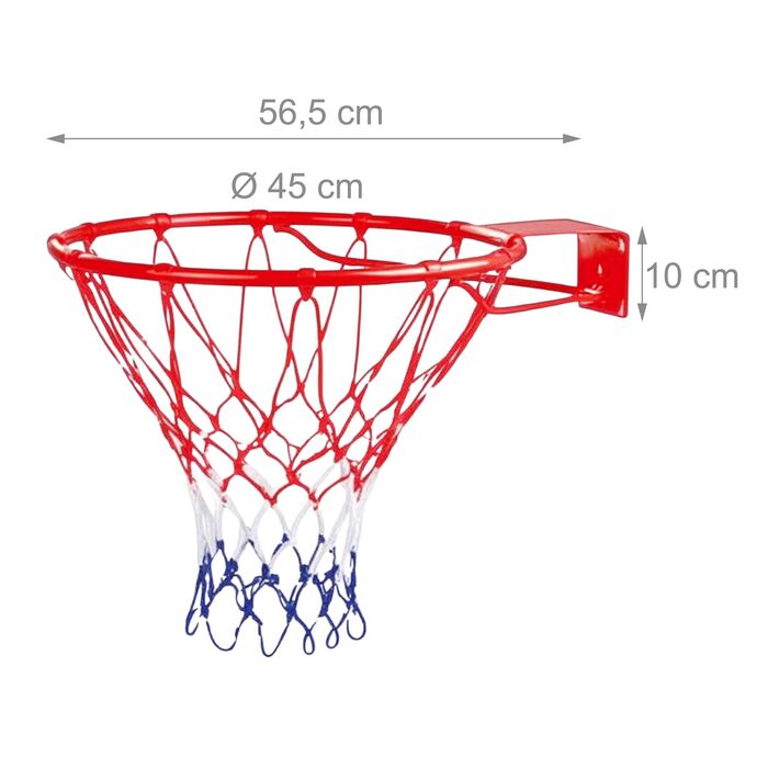 Кошик для баскетболу Relaxdays 45 см для кріплення на стіну