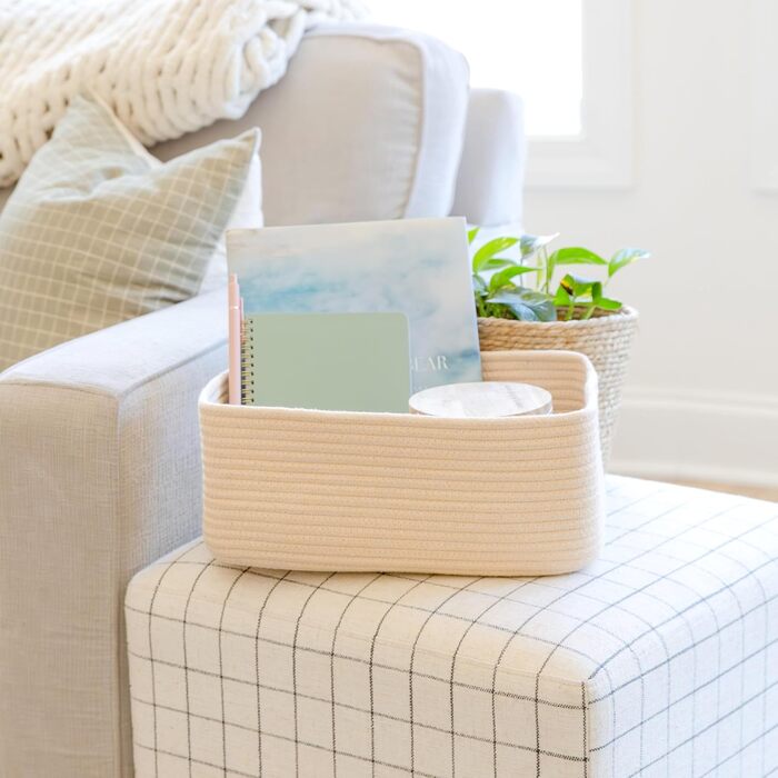 Органайзери для полиць NaturalCozy, прямокутні, 30 x 20,3 x 11,4 см, зелені (3 шт.)