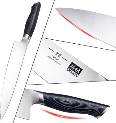 Ніж кухарський SHAN ZU 20 см з високоякісної нержавіючої сталі з ергономічною ручкою K133