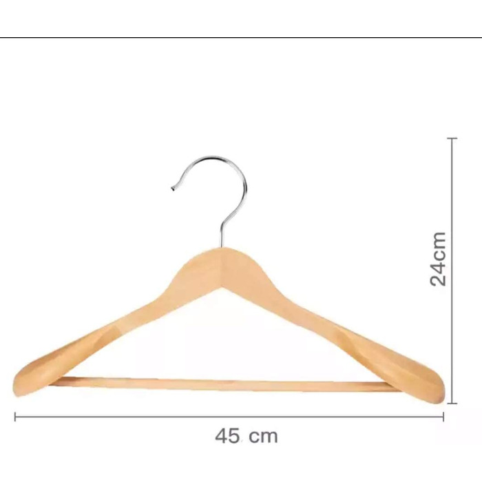 10 дерев'яних плечиків для костюмів: широкі, з неслизьким покриттям, 360° обертання - ідеально для сорочок, пальто, жакеток, штанів (горіх, преміум-якість)