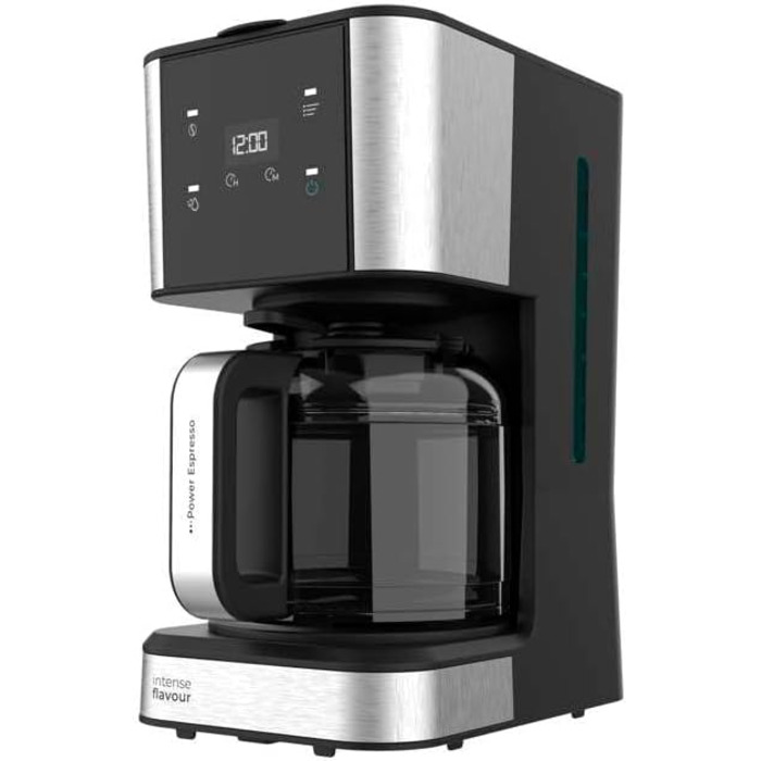 Кавомашина Cecotec Coffee 56 Heat: 12 чашок, 1.3л, сталь, LCD, програмування, автоматичне відключення