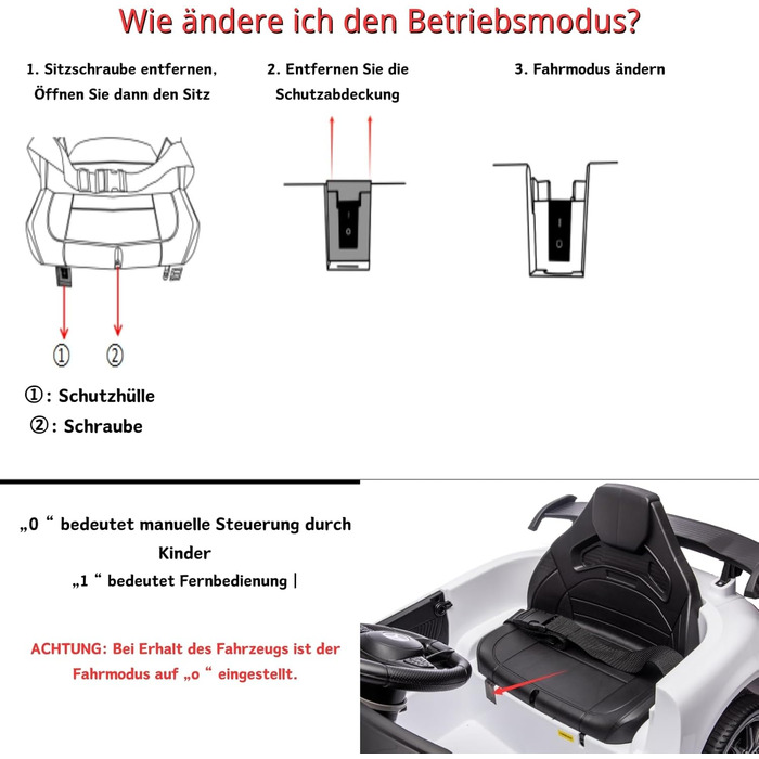 Дитячий електромобіль Mercedes-Benz AMG 12V, 2 двері, пульт, MP3, LED, білий