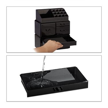 Органайзер для макіяжу Relaxdays з акрилу на 21 відділення