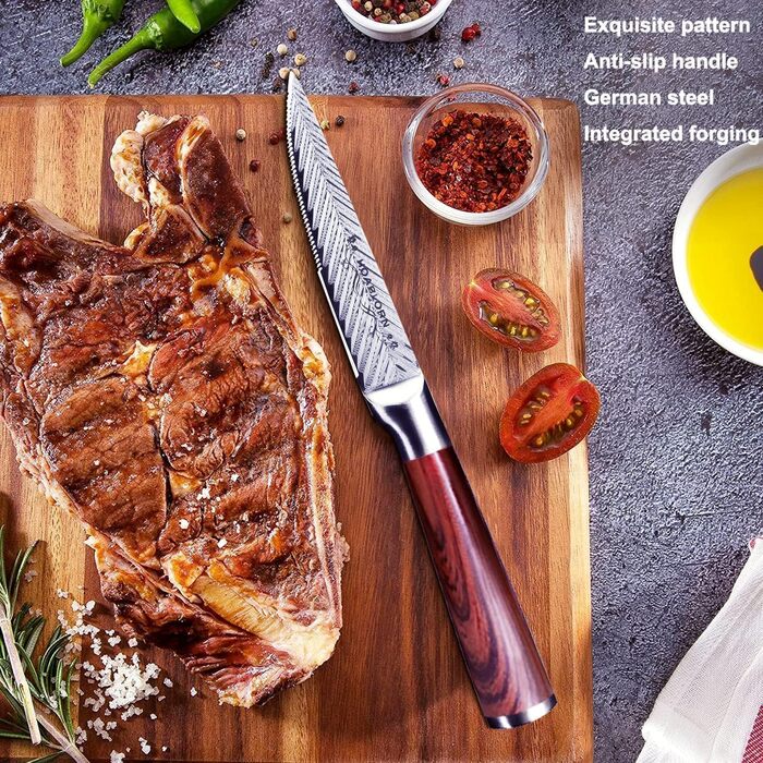 Набір кухонних ножів Chefhoablorn 15-TLG: професійний набір з нержавіючої сталі, 20 предметів. Ідеальний подарунок на новосілля або весілля.