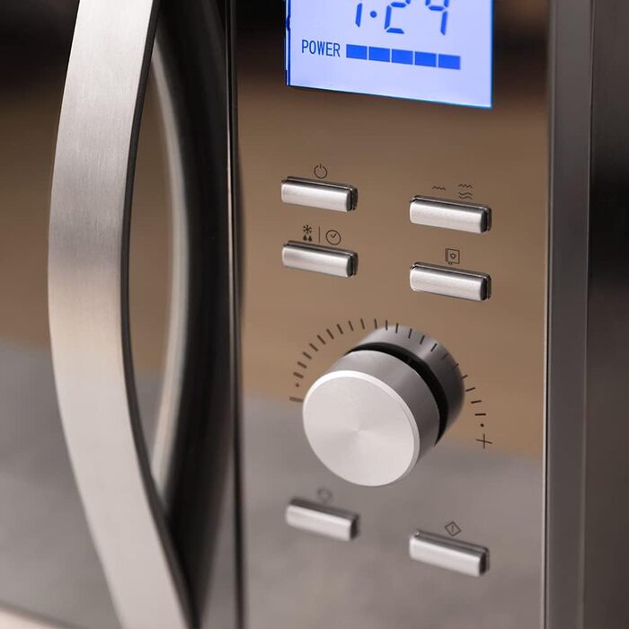 Мікрохвильова піч Cecotec ProClean 3060, 30 л, 700 Вт, 6 режимів, Ready2Clean покриття, 3D Wave, срібляста з грилем