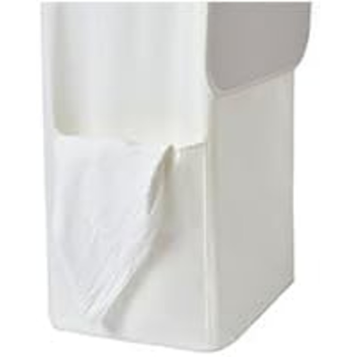 Кошик для білизни з кришкою, 100 л, з прозорим вікном, знімні мішки, для ванної, спальні, дому, іграшок, пральні (бежевий)