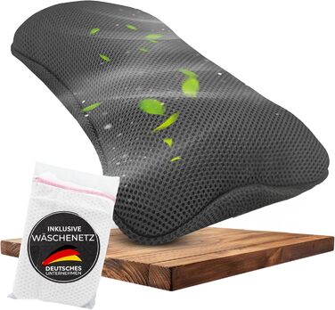 Подушка для ванни з сіткою для прання - Максимальний комфорт та розслаблення з новітньою технологією Air Mesh - Подушка для ванни з 4 міцними присосками - Підтримка шиї/голови (Сірий)