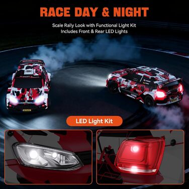 Швидкісний RC автомобіль 1/12 для дорослих, 50 миль/год, Brushless, Drift, 4WD RTR, з гіроскопом, помаранчевий