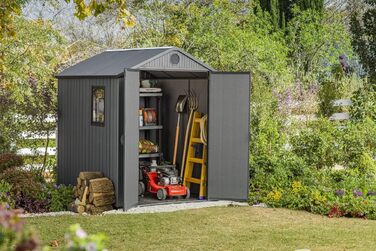 Садовий будиночок KETER Darwin 2,8 м² сірий (6x6) з Evotech пластику, з дверима та вентиляцією, 25x184x205 см