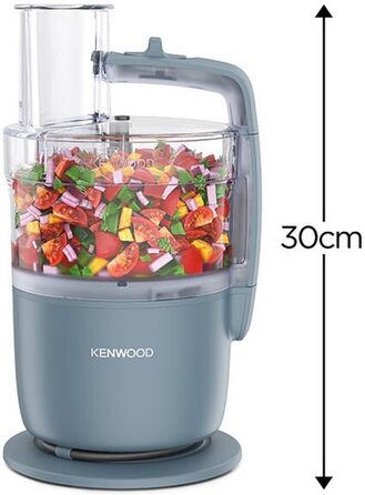 Кухонний комбайн Kenwood MultiPro Go FDP22.130GY, 650 Вт, 1.3 л, Компактний, Багатофункціональний, Синій/Сірий