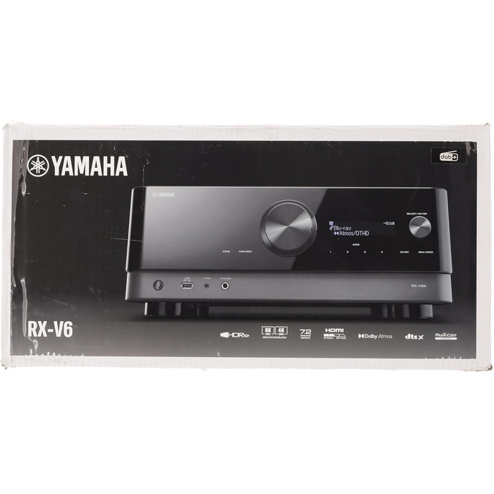 Ресивер Yamaha RX-V6A чорний 7.2 канали, Dolby Atmos, ігрові функції, голосове керування