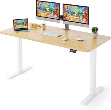 Електричний стіл MAIDeSITe 160x80 см з регулюванням висоти, LED-панеллю пам’яті, для роботи сидячи й стоячи, модель S1 Pro