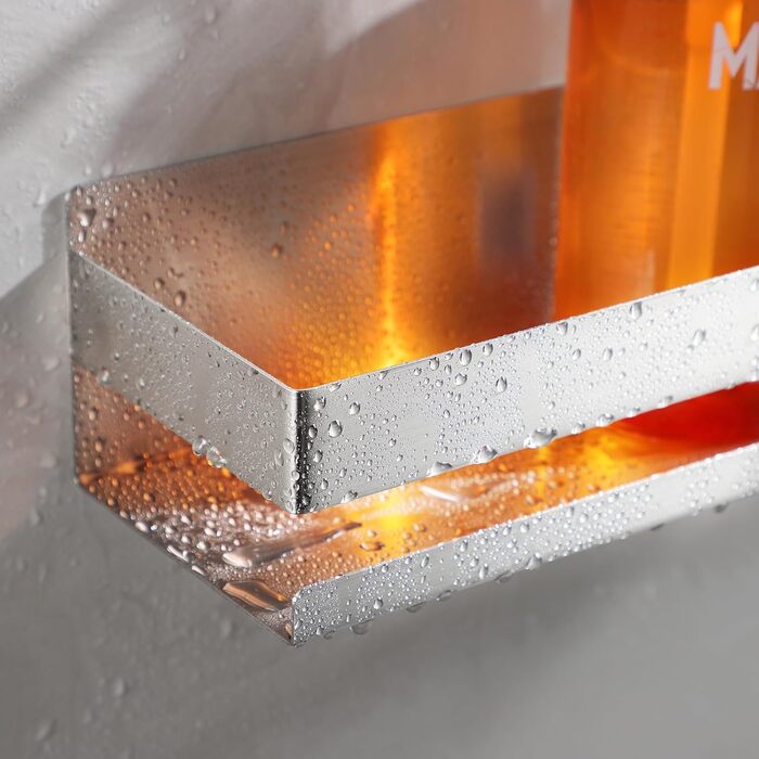 Підставка для душу без свердління - 2 шт. органайзер для ванної кімнати з нержавіючої сталі, полиця для душу без свердління, тримач для шампуню (2 шт., сріблястий)