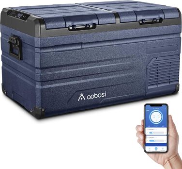 Кемпінгова сумка-холодильник AAOBOSI 72L з WiFi, USB, 12/24/240V -20°C для авто, вантажівки, човна, кемпінгу
