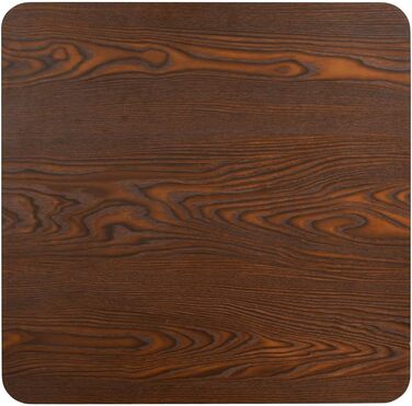 Столик для бістро/бару/кухні 80x80 см, темно-коричневий, MDF