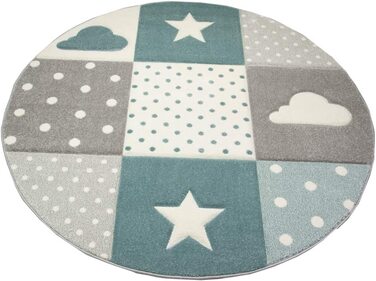 Дитячий ігровий килимок Boy Star Cloud Синій/Бірюзовий 80x150 см