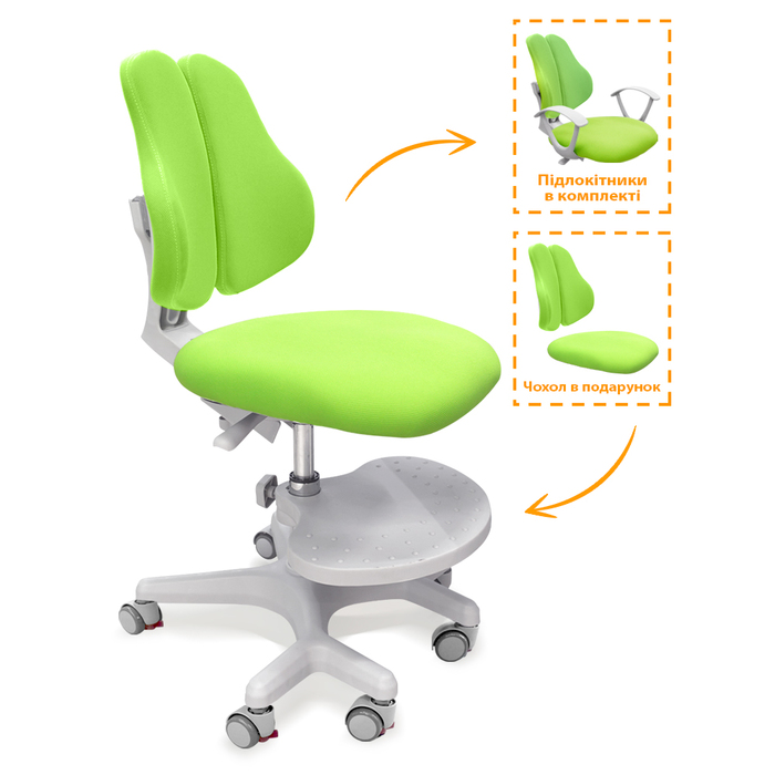 Комплект (2шт) крісло Evo-Kids Capri White / Grey (арт H-231 W/G -Х2)