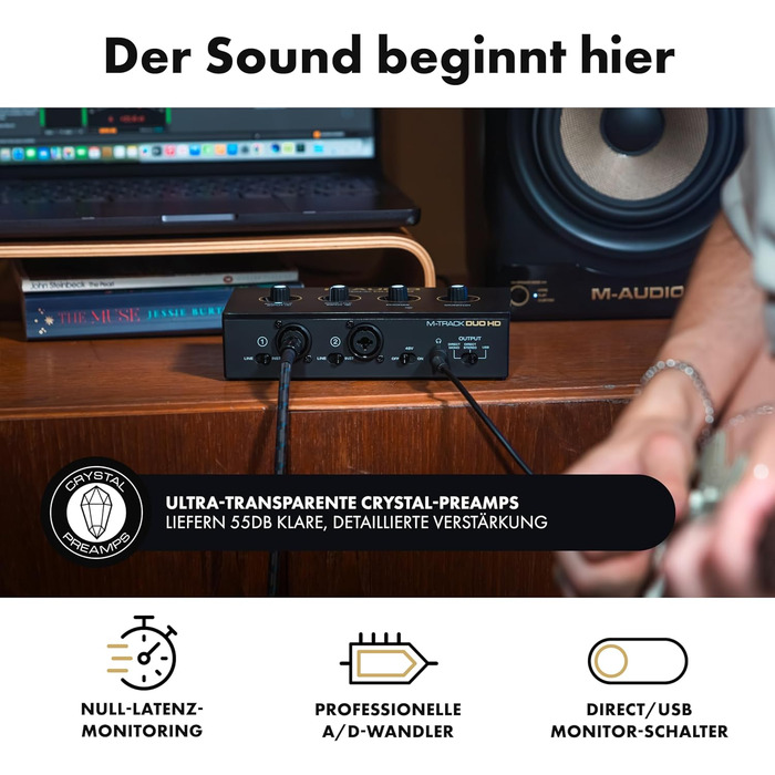 M-Audio M-Track Duo - USB аудіоінтерфейс для запису, стрімінгу та подкастингу (2 XLR/Line входи, 192kHz, USB-C)