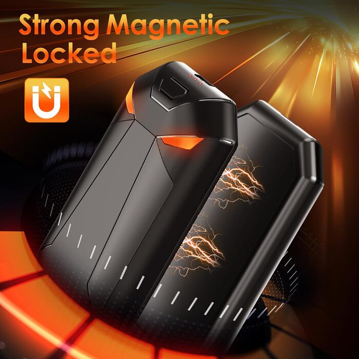 Електричні грілки для рук YAZDEKY 2 шт. - подарунок для чоловіків, 6000mAh, акумуляторні, чорні