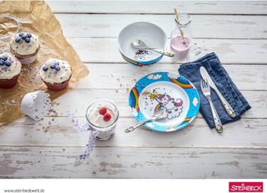 Дитячий набір столових приборів WMF Einhorn (4 шт.), нержавіюча сталь, для дітей 3-9 років, Cromargan, придатний для миття в посудомийній машині