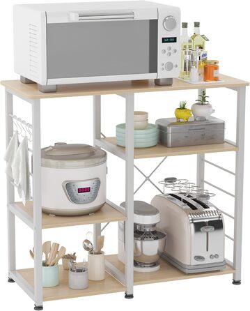 Стелаж для кухні SogesHome: органайзер, візок для зберігання, 90 x 40 x 83 см, колір дуб (SH-171-BK)