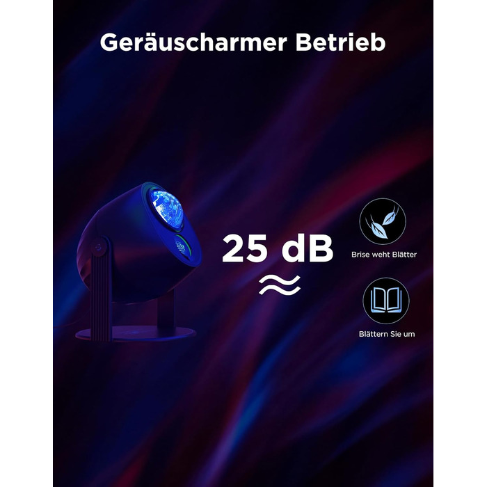 Проєктор зоряного неба Govee RGBW Aurora: Лампа, 52 сцени, таймер, 18 шумів, сумісність з Alexa Matter, для дитячої кімнати та спальні