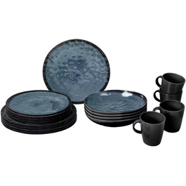 Набір посуду BRUNNER Melamin ESS: 16 частин, кемпінг, подорожі, тарілки, чашки, матеріал - меламін, дизайн Venetian