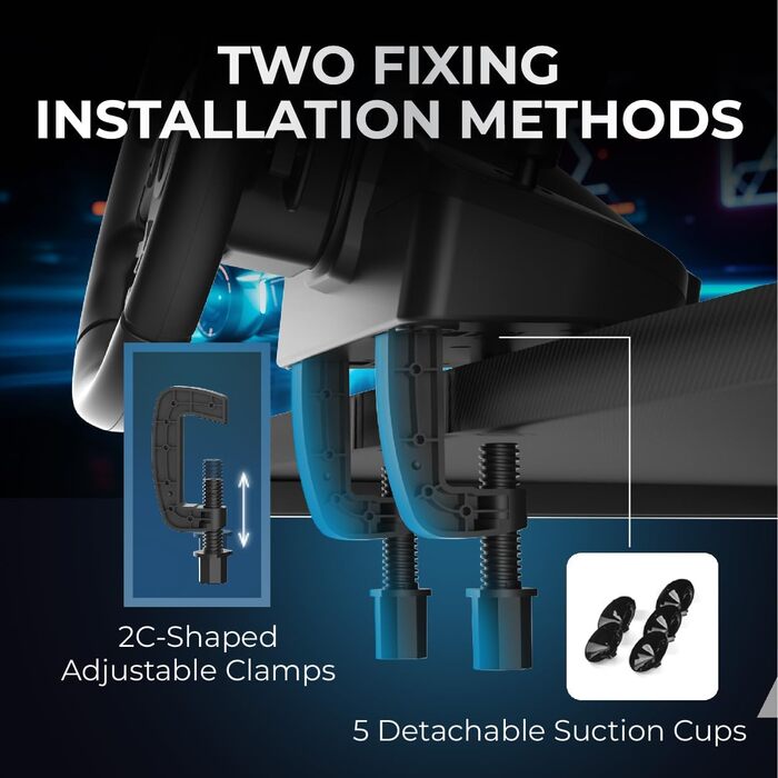 Гоночний кермо NITHО Drive Pro V200 з педалями та перемикачем швидкостей для PC, PS4, PS5, Xbox One, Xbox Series X/S, Windows - 270° з вібрацією