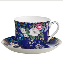 Чашка для чаю з блюдцем Maxwell & Williams Floral Muse KILBURN, фарфор, 17,5 х 17,5 х 9 см, 480 мл