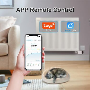 SALCAR Розумний термостат для радіатора WiFi, сумісний з Alexa та Google Home, програмований, Tuya Smart, 3 шт.