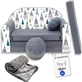 Дитяче крісло-софа 3в1 з функцією ліжка для дівчаток та хлопчиків, крісло-мішок, дитяче ліжко-крісло для дитячої кімнати