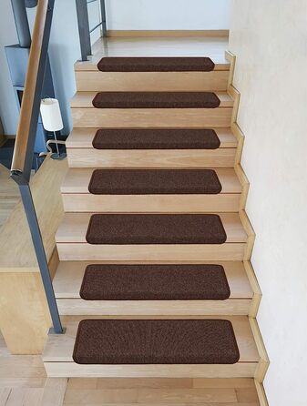 Килимки для сходів Kettelservice-Metzker прямокутні 15 шт 65х24 см кавово-коричневі