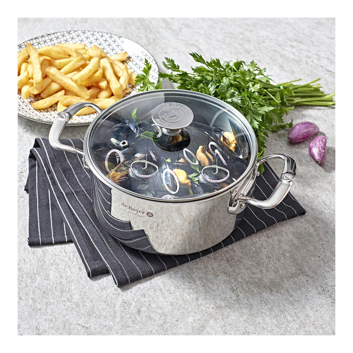 de Buyer Milady 5.4L Stainless Steel Stockpot with Lid (3427.24), 24
