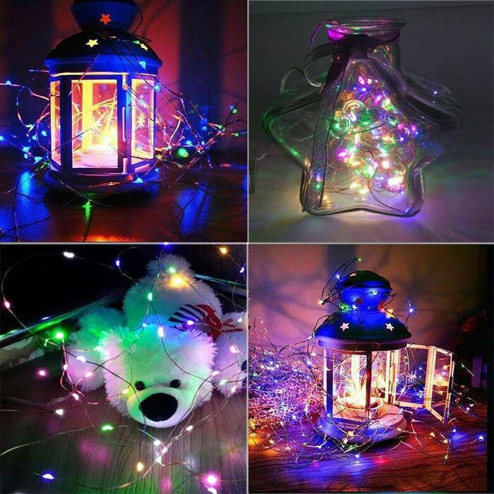 EASTERNSTAR Гірлянда світлодіодна мідний дріт 20м, 200 LED, EU штекер, 8 режимів, вологостійка, для декорування саду, дому, вечірок, святкування Різдва, тепле біле світло