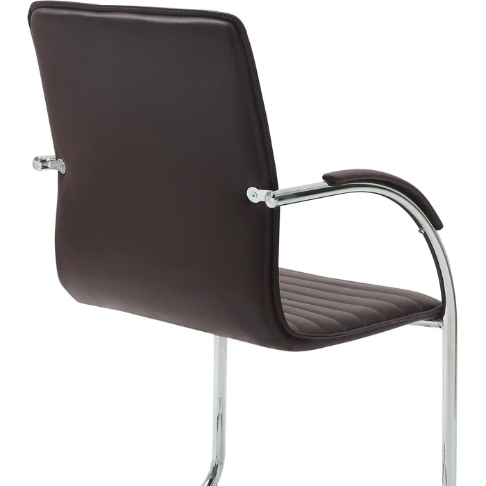 Набір з 2-х відкидних крісел Tira з штучної шкіри, коричневого кольору, з м'яким сидінням