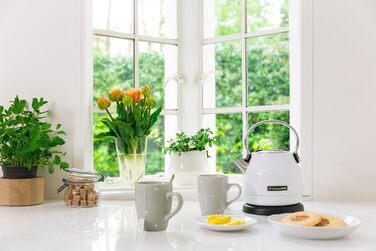 Електричний чайник KitchenAid 5KEK1222, 1.25 л, білий, класичний дизайн