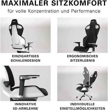 Ігрове крісло RECARO Exo Platinum Graphite Ергономічний, якісний, плавно регульований Зроблено в Німеччині