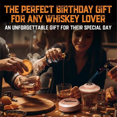 Набір для копчення віскі з пальників та сиропом 8 смаків, дерев'яна стружка, подарунок чоловіку, копчення коктейлів, американський дуб (без бутану) - Стандартний набір з ліхтарем