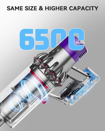 Акумулятор Morpilot 6500 мАг для пилососа Dyson V10 SV12, замінює Dyson 969352-02 V10 6.5Ah