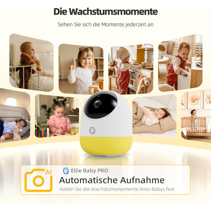 Радіоняня Ellie з камерою 2K, 5