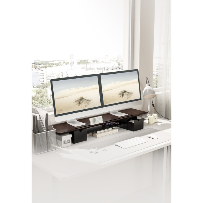 Настільна підставка для монітора OfficePro MR177DW Dark Wood/Black