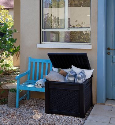 Скриня для зберігання Keter City Box 113л, деревоподібний дизайн, 55x44x57.8 см - для балкона та малих площ